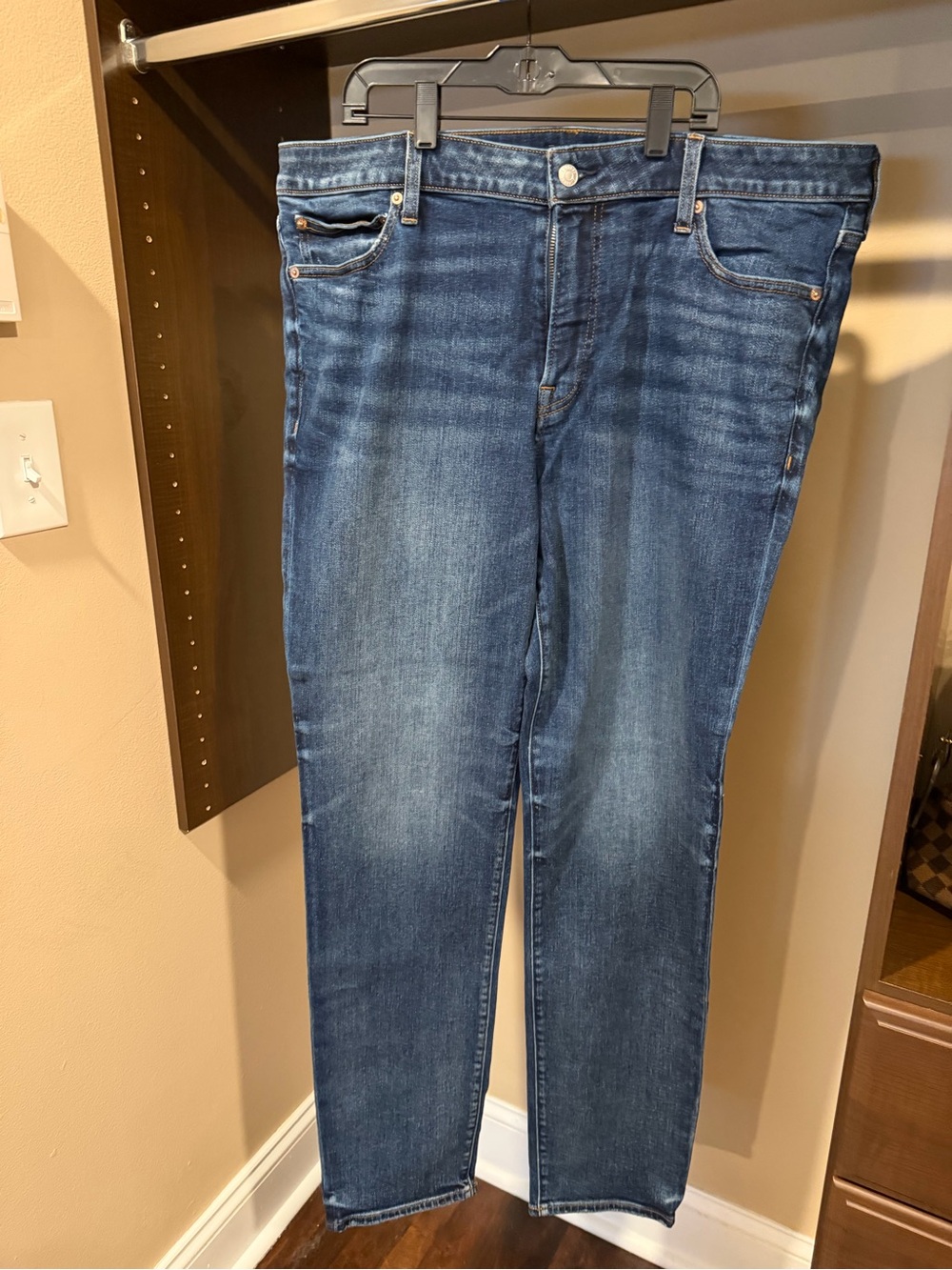 Express Slim Jeans in Dark Blue Fade
